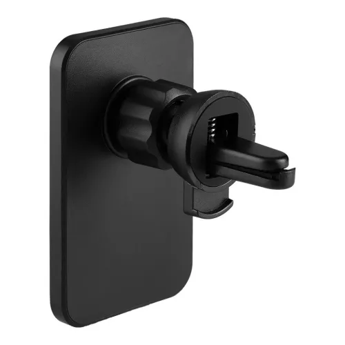Szellőzőre helyezhető univerzális autós telefontartó vezeték nélküli töltővel, magsafe, 15W, fekete, Obal: ME Magnetix Plate
