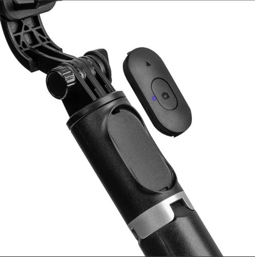 Selfie bot és tripod állvány, bluetooth vezérlés, távirányítóval, fekete, OBAL.ME SelfiePod 