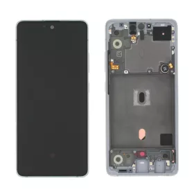   Samsung Galaxy A51 5G LCD + érintőpanel kerettel, fehér (Crush white), gyári, SM-A516