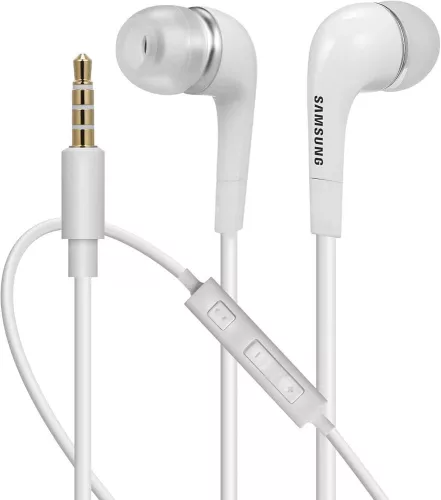Samsung stereo vezetékes fülhallgató 3.5mm jack csatlakozóval, gyári, felvevőgombos / hangerőszabályzós, fehér, EHS64AVFWE (csomagolás nélküli)
