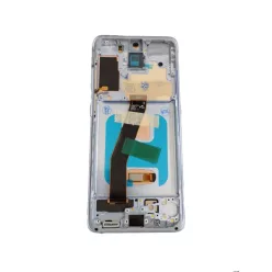   Samsung Galaxy S20 LCD + érintőpanel kerettel, OLED, kék, SM-G980