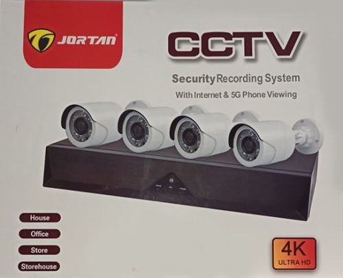 Jortan KE20-245 CCTV 4 kamerás biztonsági rendszer 4K Ultra HD