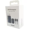 Samsung hálózati Type-C gyors töltőfej + Type-C - Type-C adatkábel, gyári, 3A / 25W, fekete, EP-TA800XBE (csomagolt)  