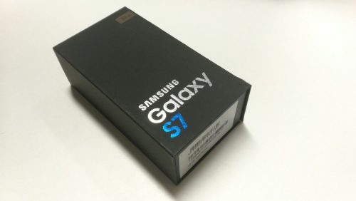 Samsung G930F Galaxy S7 32gb EU arany használt mobiltelefon doboz