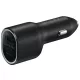 Samsung szivartöltő fej, 1xType-C / 1xUSB, PD3.0 / QC2.0, 25W / 15W, fekete, gyári, EP-L4020NBE