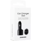 Samsung szivartöltő fej, 1xType-C / 1xUSB, PD3.0 / QC2.0, 25W / 15W, fekete, gyári, EP-L4020NBE