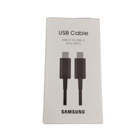   Samsung Type-C - Type-C gyorstöltő adatkábel, gyári, fekete, 5A / 60W, 1.8M, EP-DX510JBE (CSOMAGOLT)