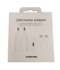 Samsung hálózati Type-C gyors töltőfej + Type-C - Type-C adatkábel, gyári, fehér, 3A / 25W, 1M, EP-T2510XWEGEU (csomagolt)