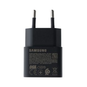   Samsung hálózati Type-C gyors töltőfej, gyári, fekete, 25W / 3A, EP-T2510EBEGEU (csomagolás nélküli)