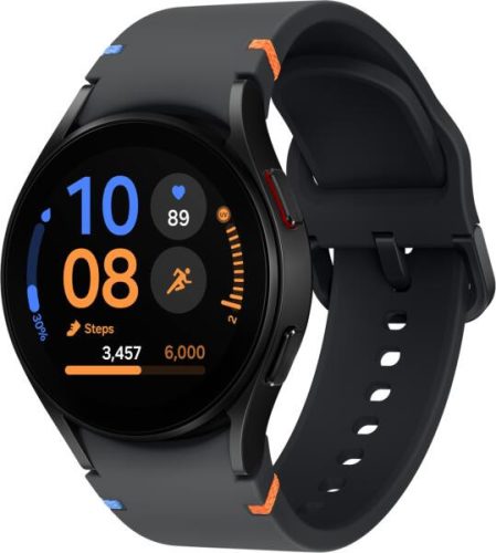 Samsung Galaxy Watch FE okosóra szilikon szíjjal, 1,2" zafírkristály kijelző, fekete, SM-R861