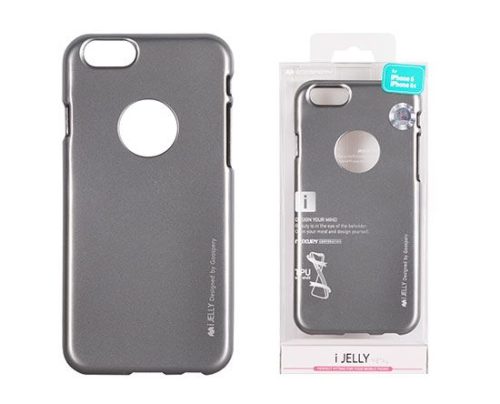 Mercury i-Jelly Metal iPhone 6 6S (4,7") szürke szilikon tok