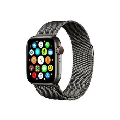 Mercury fekete okosóra fém szíj, Apple Watch 4/5/6/7/SE 40/41MM