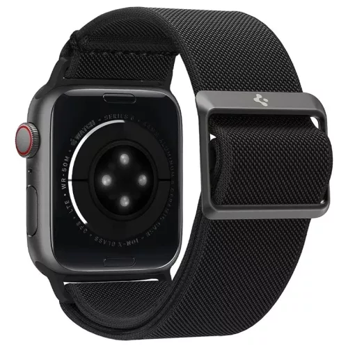 Apple Watch 4/5/6/7/8/9/SE, okosóra szíj, fekete, 42/44/45mm, Spigen Lite Fit