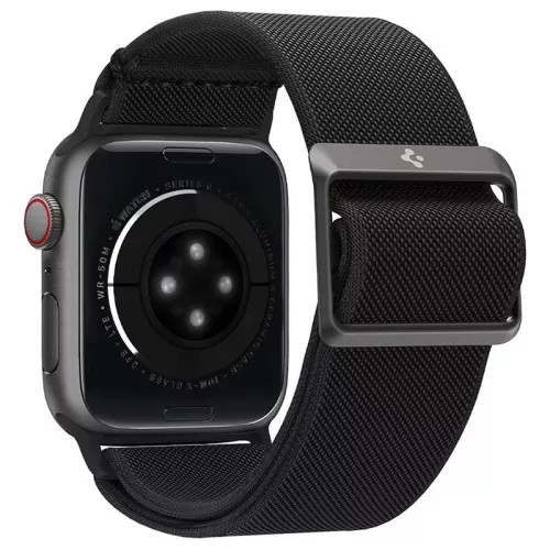 Apple Watch 4/5/6/7/8/9/SE, okosóra szíj, fekete, 42/44/45mm, Spigen Lite Fit