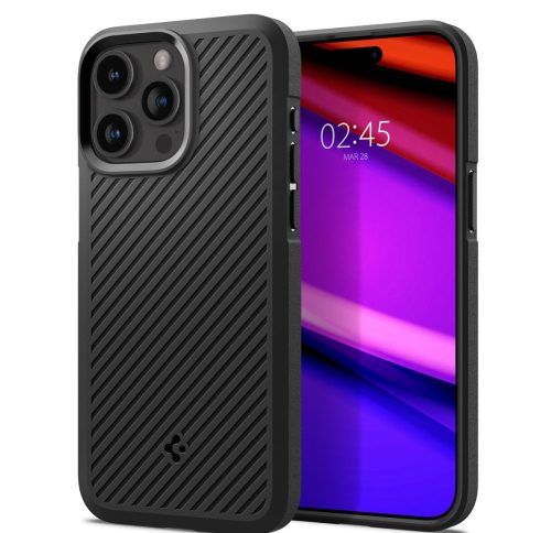 iPhone 15 Pro Max (6.7") hátlap tok, TPU / PC tok, fekete, Spigen Spigen Core Armor (ACS06441)