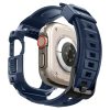 Apple Watch Ultra / Ultra 2 okosóra tok és szíj, 49mm, TPU / szilikon, sötétkék, Spigen Rugged Armor Pro