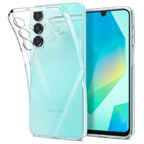   Samsung Galaxy A16 / A17 4G/5G hátlap tok, TPU / PU tok, átlátszó, SM-A166, SM-A176, Spigen Crystal Flex