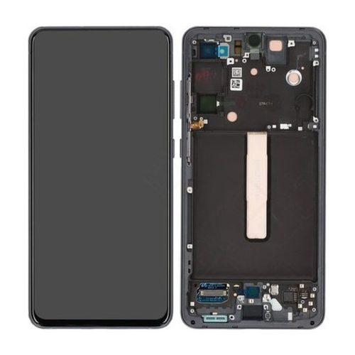 Samsung G990 Galaxy S21 FE gyári LCD+érintőpanel szürke kerettel