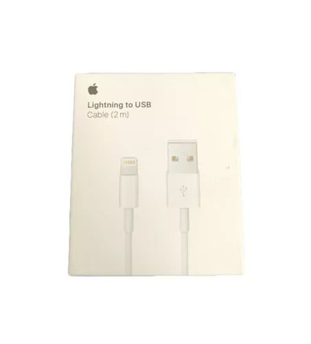 Apple iPhone 8pin adatkábel, gyári, 2M, fehér, MD819ZM/A (CSOMAGOLT)