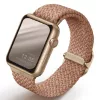 Apple Watch 4/5/6/7/8/9/SE, okosóra szíj, rózsaszín, fonott, 38/40/41mm, UNIQ