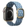 Apple Watch 4/5/6/7/SE, okosóra szíj, kék, fonott, 38/40/41mm, UNIQ