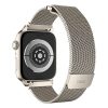 Apple Watch 4/5/6/7/SE, okosóra szíj, fém, ezüst "starlight", 38/40/41mm, UNIQ