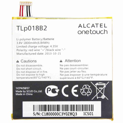 Alcatel TLp018B2 OT-6030 Idol gyári akkumulátor 1800mAh