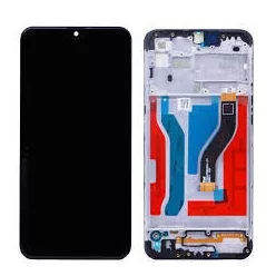   Samsung Galaxy A10S LCD + érintőpanel kerettel, fekete, gyári, SM-A107