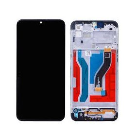   Samsung Galaxy A10S LCD + érintőpanel kerettel, fekete, gyári, SM-A107