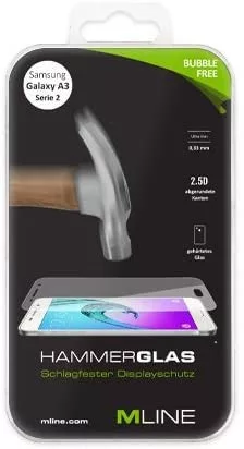 MLine Hammerglas Samsung A310 Galaxy A3 2016 2.5D üvegfólia