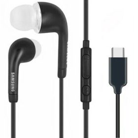   Samsung stereo vezetékes fülhallgató Type-C csatlakozóval, gyári, felvevőgombos / hangerőszabályzós, fekete, GP-TOU021CSSBW (CSOMAGOLÁS NÉLKÜLI)