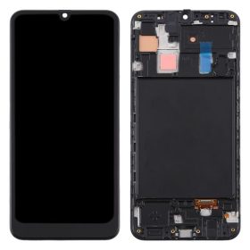   Samsung Galaxy A30 LCD + érintőpanel kerettel, fekete, gyári, SM-A305