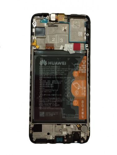 Huawei P Smart 2019 LCD + érintőpanel kerettel, akkumulátorral, gyári, fekete