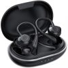 HolyHigh G4 stereo headset vezeték nélküli töltőtokkal, bluetooth 5.0, sport fülhallgató, fekete