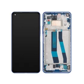 Xiaomi Mi 11 Lite LCD + érintőpanel kerettel, kék, gyári