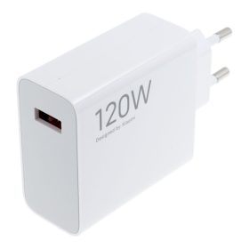   Xiaomi hálózati gyors töltőfej, 1x USB, gyári, fehér, 3A / 120W, GaN technológia, MDY-14-EE