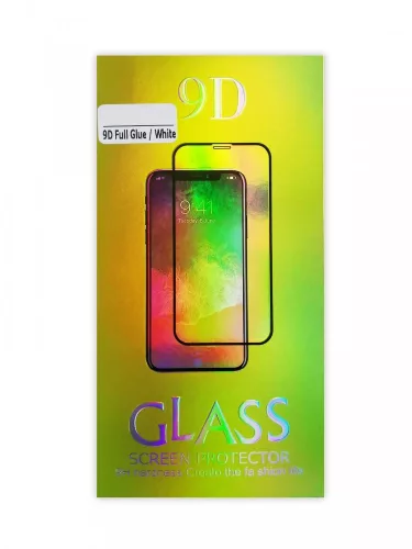 iPhone 12 Pro Max (6.7") fekete hajlított 9D előlapi üvegfólia