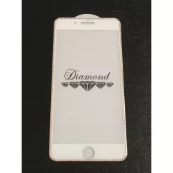   iPhone 7 / 8 / SE 2020 / SE 2022 (4,7") előlapi üvegfólia, 3D, fehér-arany, Diamond