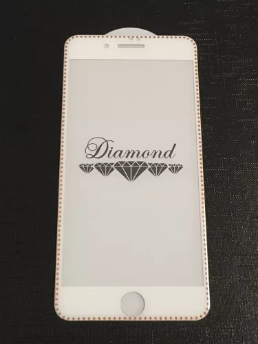 iPhone 7 / 8 / SE 2020 / SE 2022 (4,7") előlapi üvegfólia, 3D, fehér-arany, Diamond