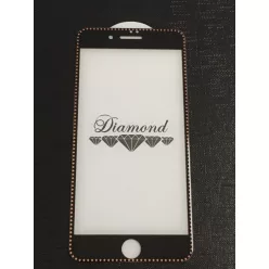   iPhone 7 Plus / 8 Plus (5,5") előlapi üvegfólia, 3D, fekete-arany, Diamond