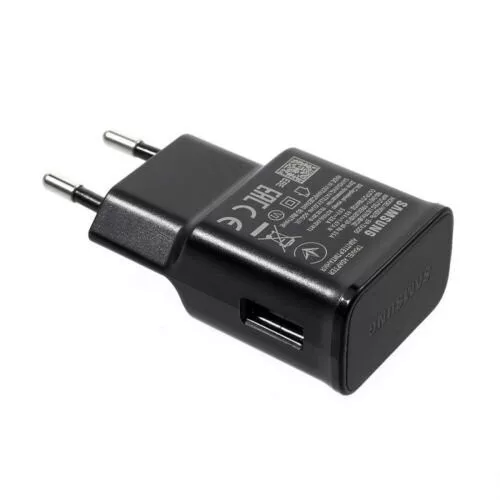 Samsung hálózati gyors töltőfej, 1xUSB, gyári, 15W / 2A, fekete, EP-TA200EBE (CSOMAGOLÁS NÉLKÜLI)
