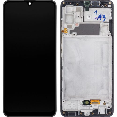 Samsung Galaxy A32 4G LCD + érintőpanel kerettel, gyári, fekete, SM-A325