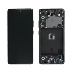   Samsung Galaxy A51 5G LCD + érintőpanel kerettel, fekete, gyári, SM-A516