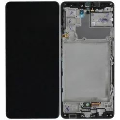   Samsung Galaxy A42 LCD + érintőpanel kerettel, fekete, gyári, SM-A426