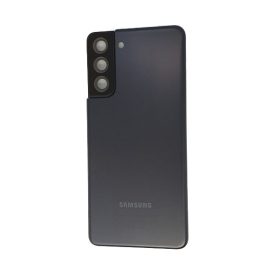   Samsung Galaxy S21 gyári készülék hátlap, bontott, kamera lencsével, fekete, SM-G991