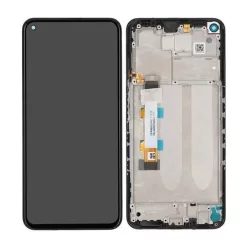   Xiaomi Redmi Note 9 5G / Note 9T LCD + érintőpanel kerettel, fekete, gyári