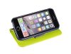 Alcatel Pop 4 (5") telefon tok, könyvtok, oldalra nyíló tok, mágnesesen záródó, zöld-sötétkék, 5051X, Fancy