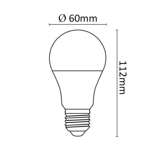 Asalite LED Izzó A60 gömb E27 9W 3000K (810 lumen)