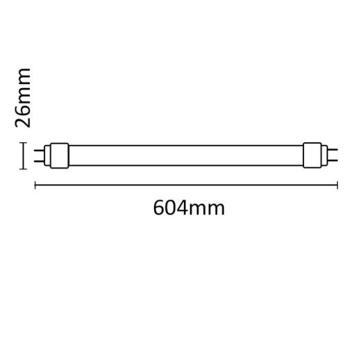 Asalite LED Fénycső T8 üveg 9W 4000K (900 lumen) 60cm