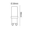 Asalite LED Izzó G9 3W 3000K (330 lumen)